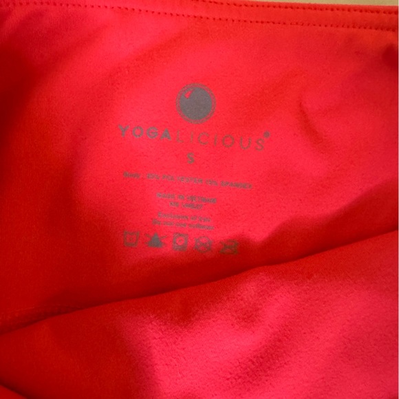 Yogalicious Coral Crop Leggings Performance Stretch - Picture 4 of 9